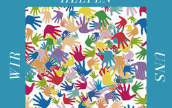 Viele bunte helfende Händer zieren das Logo der Nachbarschaftshilfe Glems.  GRAFIK: PRIVAT