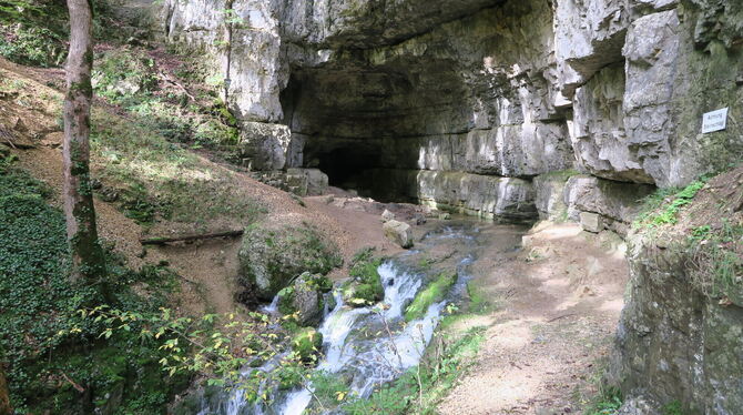 Die Falkensteiner Höhle kann derzeit nicht befahren werden.  FOTO: KLEIN
