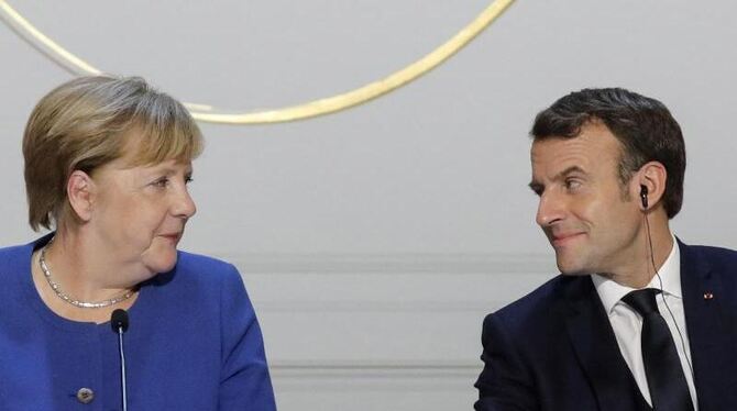 Videokonferenz Merkel und Macron