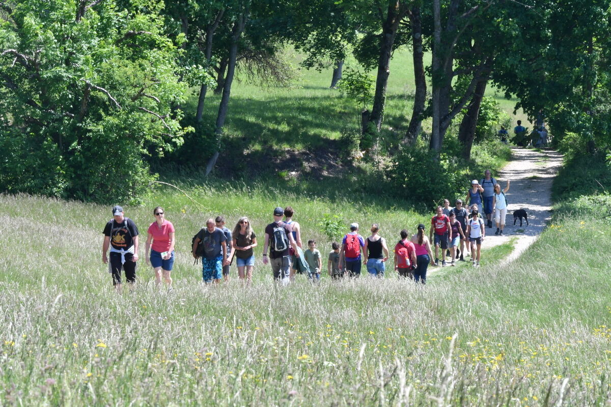 Vatertagsmassen auf dem Premiumweg Dreifürstensteig in Talheim FOTO MEYER