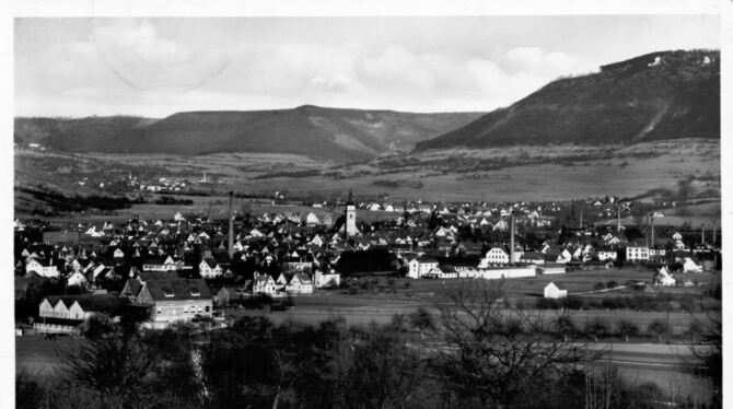 Metzinger Stadtansicht von Westen: Postkarte aus dem Jahr 1930. FOTO: STADT