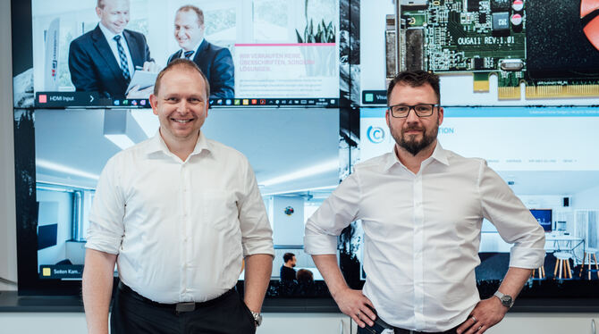 NDS-Chef Jochen Fischer (links) und Devit-Gründer Florian Knoll. FOTO: NDS