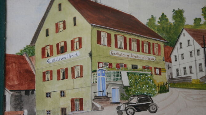 Der Gasthof Hirsch in Zwiefalten  war ein beliebtes  Renommier-,  Ausflugs- und Hochzeitslokal.  FOTOS: THUMM