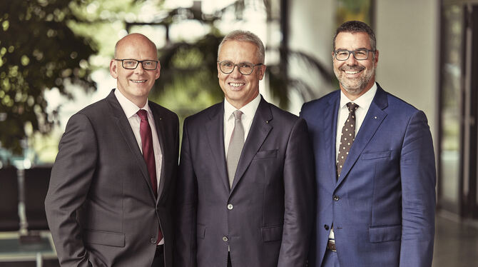 Vorstand der Kreissparkasse Reutlingen (von links): Joachim Deichmann, Michael Bläsius und Martin Bosch. FOTO: KREISSPARKASSE