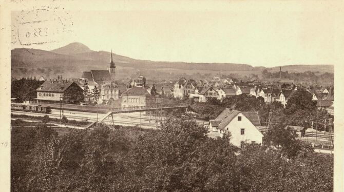 Blick vom Weinberg auf Metzingen um 1920.  FOTO: STADTARCHIV