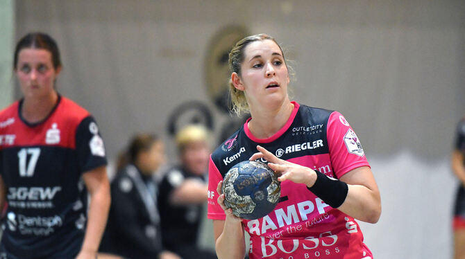 Die Metzinger Handballerinnen – im Bild Mannschaftsführerin Marlene Zapf – sind in den Social-Media-Kanälen sehr beliebt. Foto: