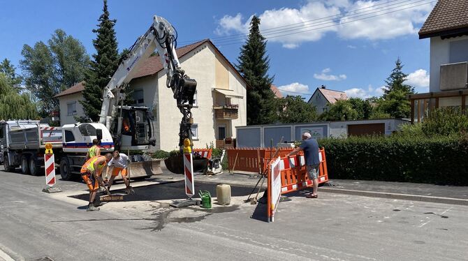 Kanalarbeiten Schießmauerstraße. Foto: sapotnik Kanalarbeiten Schießmauerstraße. Foto: sapotnik