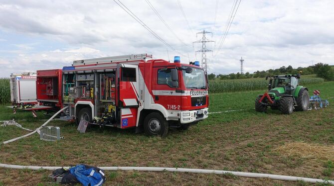 Die Feuerwehr war mit neun Fahrzeugen und 48 Mann im Einsatz.