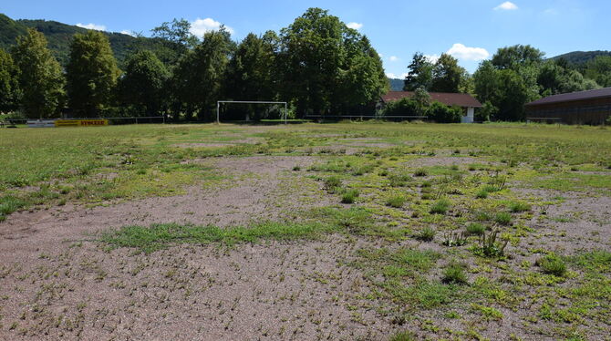Der westlich gelegene Eierbachsportplatz soll im kommenden Frühjahr saniert werden.