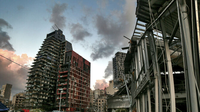 Die Zerstörungen durch die verheerende Explosion in Beirut haben 300 000 Bewohner obdachlos gemacht.  FOTO: NAAMANI/DPA