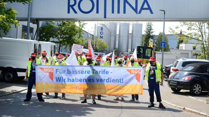 Streik bei Romina in Reutlingen. Foto: Pieth