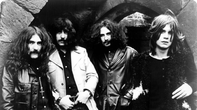 Sie gelten als die Urgruppe des Heavy Metal: Black Sabbath im Jahr 1970 mit (von links) Geezer Butler, Tony Iommi, Bill Ward und