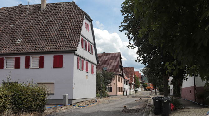 Im ehemaligen Nehrener Pfarrhaus (links) wurde der Philosoph Hans Vaihinger geboren. Eine Tafel erinnert an ihn. FOTO: WALDERICH