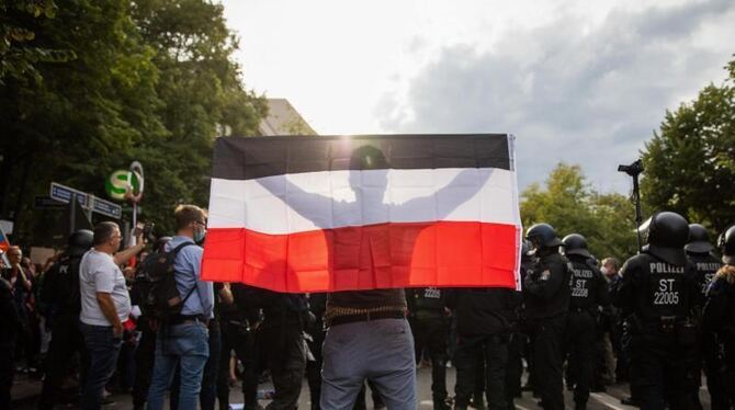 Reichsflagge auf Demo