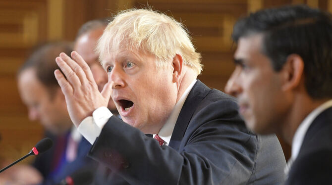 Premierminister Boris Johnson gab in der Debatte im Unterhaus selbst zu, dass die Gesetzesänderung das Völkerrecht bricht.  FOTO