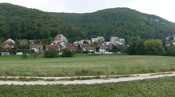 Unterhalb des Breitensteins und im Anschluss ans Kurgebiet von Bad Urach liegen die »Neuen Wiesen«. Rechts im Hintergrund der Ho