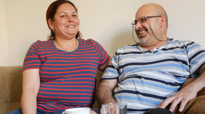 Kam aus Syrien nach Deutschland: Das Ehepaar Barshin-Shartouh. FOTO: LEISTER