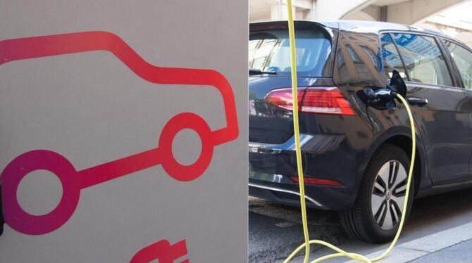 e-Auto an einer Ladesäule