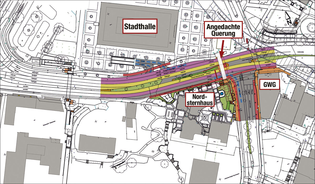 In dieser Grafik wird deutlich, dass die Leder- und Konrad-Adenauer-Straße zu den Hauptverkehrsadern der Stadt gehören. GRAFIK: In dieser Grafik wird deutlich, dass die Leder- und Konrad-Adenauer-Straße zu den Hauptverkehrsadern der Stadt gehören. GRAFIK: