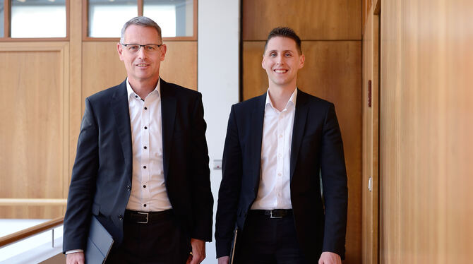 Vorstandsmitglieder Thomas Taubenberger (links) und Thomas Bierfreund. FOTO: PIETH