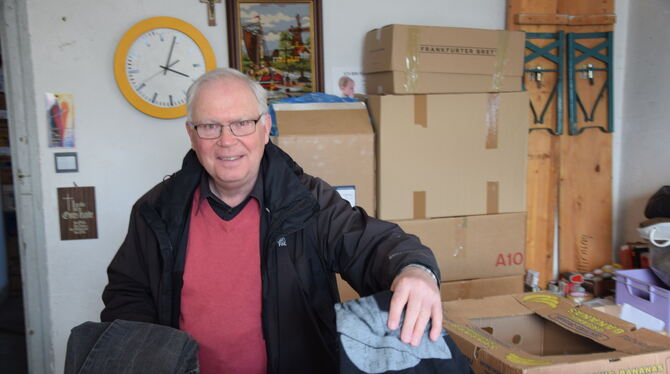 Zupackend: Siegfried Schanz, Vorsitzender der Mössinger Rumänienhilfe, freut sich darüber, dass man in Mössingen trotz Corona di