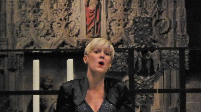 Die Sopranistin Katharina Eberl war Solistin bei Bach und Haydn.  FOTO: BERNKLAU