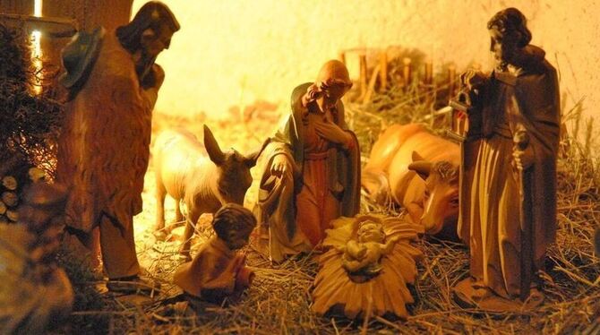 Mit der nachgestellten Krippenszene wird vielerorts der Geburt Jesu gedacht. GEA-ARCHIVFOTO: MEYER