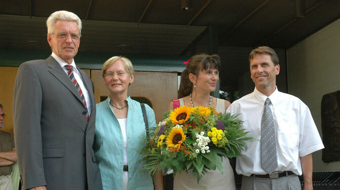 Im Juli 2005 ist Christof Dold (rechts) zum Bürgermeister von Pliezhausen gewählt worden. Nun steuert er seit fast zwei Amtszeit