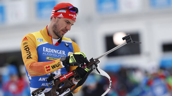 Biathlon-Olympiasieger Arnd Peiffer: »Ich habe das Privileg, dass ich für den ersten Weltcup gesetzt bin.« FOTO: PARKKINEN/WITTE