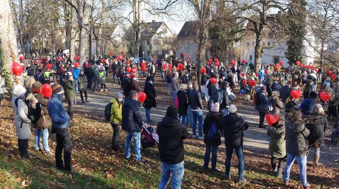 Querdenken-Demonstration in Rottenburg.