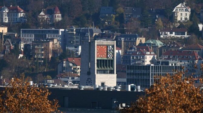 Blick auf den Stuttgarter Ratshausturm