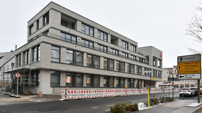 Neuer Hauptsitz der Kreissparkasse in Mössingen: Das Beratungszentrum in der Bahnhofstraße geht nächste Woche, am 15. Dezember,