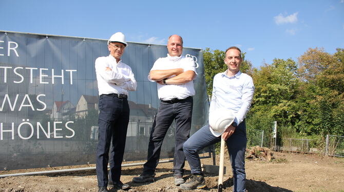 GfB-Geschäftsführer Wolfgang Konz, Gerald Leitinger, Projektsteuerung, und Stefan Konz, Assistent der Geschäftsführung