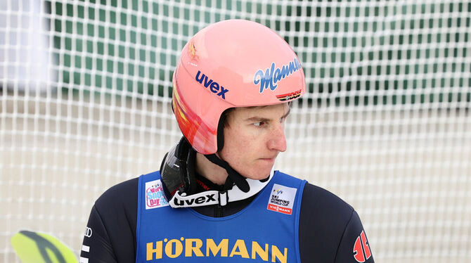 Nach dem Rückschlag in Innsbruck glaubt Karl Geiger nicht mehr so recht an den Gesamtsieg bei der Vierschanzen-Tournee.  FOTO: K