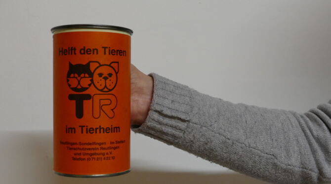 Eine Spendendose des Tierheim Reutlingen