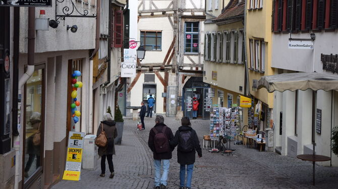 Blick in die Tübinger Marktgasse.