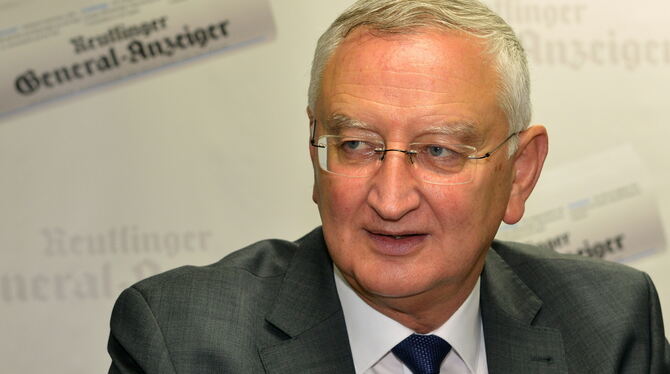 Peter Schneider, Präsident des  Sparkassenverbands Baden- Württemberg. FOTO: NIETHAMMER