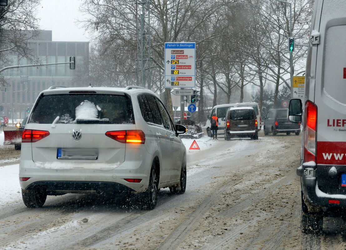 Ein Unfall an einem Wintertag im Ledergraben.