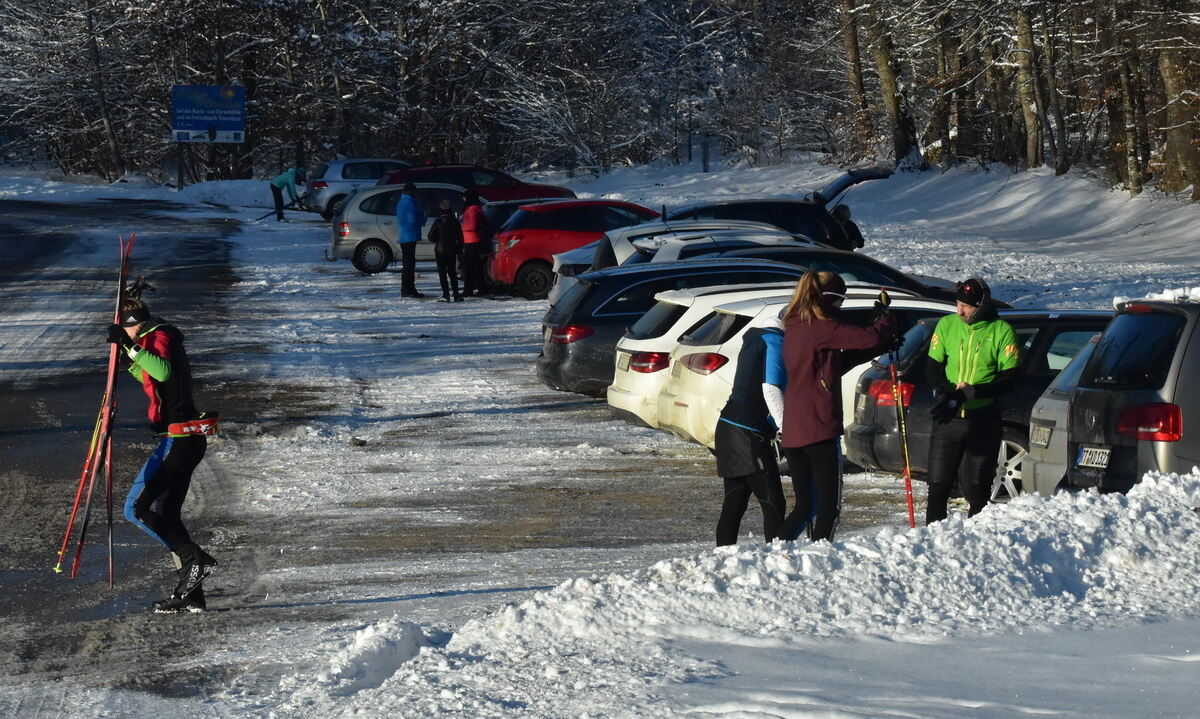 Loipenstart an der Bärenhöhle