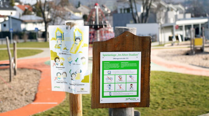 Coronaregeln Spielplatz Eningen Coronaregeln auf einem Spielplatz in Eningen