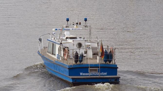 Ein Boot der Wasserschutzpolizei (WSP) im Einsatz
