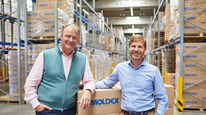 Roman (links) und Torben Skov sind die Geschäftsleiter von Moldex in Walddorfhäslach.