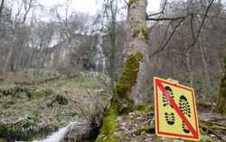Ein erster Schritt zu einem Besucher- lenkungskonzept im Naturschutz-gebiet Rutschen: Die Uracher Verwaltung hat beim  Wasserfal