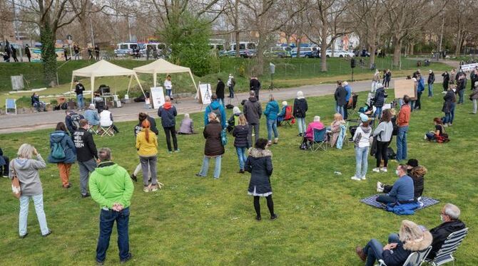 Demonstration der Initiative »Querdenken« in Heilbronn Demonstration der Initiative »Querdenken« in Heilbronn