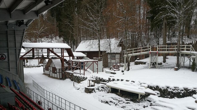 Noch liegt die Bühne des Naturtheaters Hayingen im Winterschlaf. Für den Sommer hat das Team viele Ideen.  FOTO: NATURTHEATER