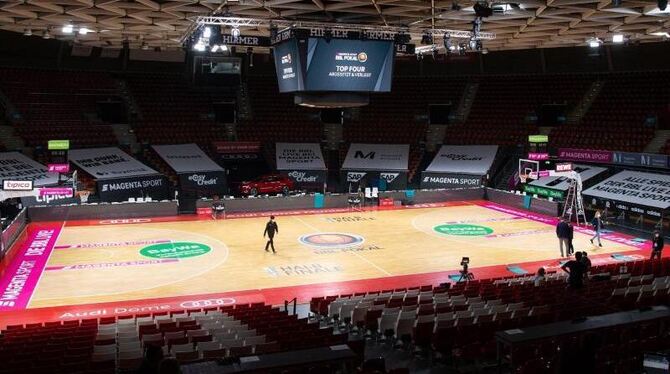 Das Spielfeld im Audidome in München