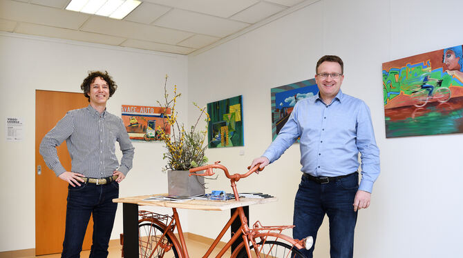 Carsten Hutt und Markus Flammer (rechts) haben das Pop-up-Projekt unter ihre Fittiche genommen.  FOTOS: PIETH