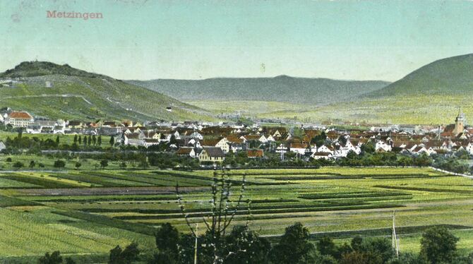Postkarten erzählen Geschichten. Blick auf Metzingen vom Wippberg aus gesehen.   FOTO: STADTARCHIV METZINGEN