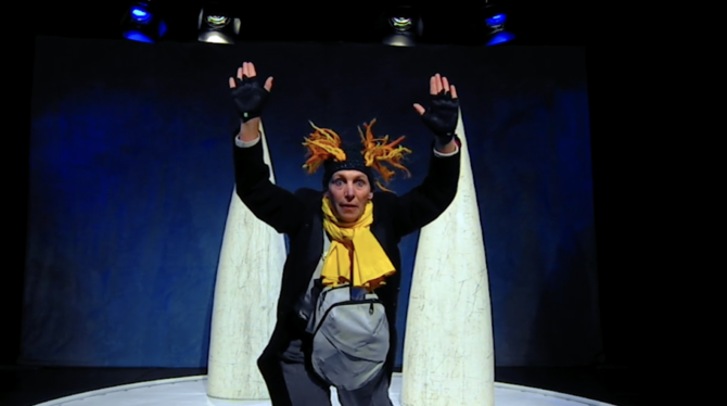 Sonka Müller bei der Premiere »der dickste Pinguin vom Pol«. SCREENSHOT: OTT