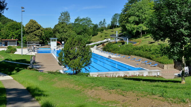 Das Eninger Waldfreibad.